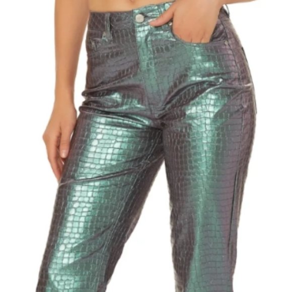 AFRM Pants - AFRM Heston Straight Leg Pant - Mermaid Iridescent
